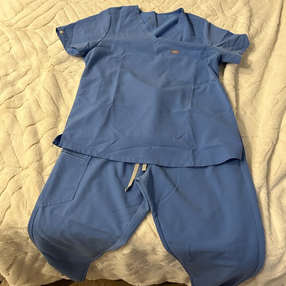 Figs Blue Scrub Set